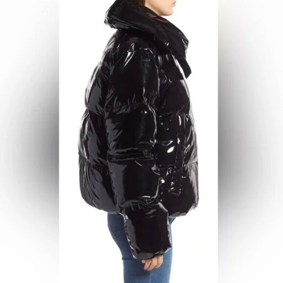 Kendall + Kylie Black Puffer Jacket Parka (like new!) - Picture 1 of 10